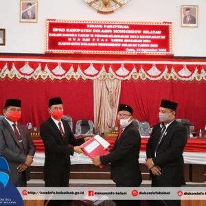 DPRD Bolsel Gelar Paripurna Dalam Rangka KUPA-PPASP 2020 dan Tahap II Penandatanganan Nota Kesepahaman KUA-PPAS 2021