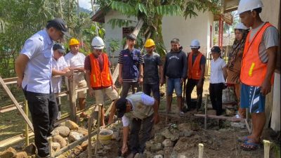 Peletakkan Batu Pertama Program SANIMAS SPALD-S, Sangadi Torosik Ucapkan Terima Kasih ke Djendri Keintjem