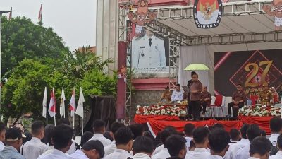 KPU Bolsel Gelar Pelantikan Pantarlih dan Apel Akbar Coklit Pilkada Serentak 2024