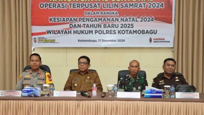 Pj Wali Kota Kotamobagu Hadiri Rakoor Pengamanan Natal dan Tahun Baru 2025