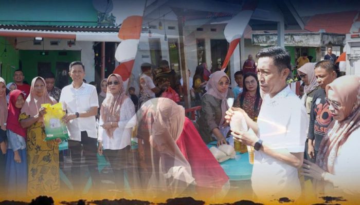 Pemkab Bolsel Gelar Gerakan Pangan Murah di Helumo, Stok Ludes Diserbu Warga